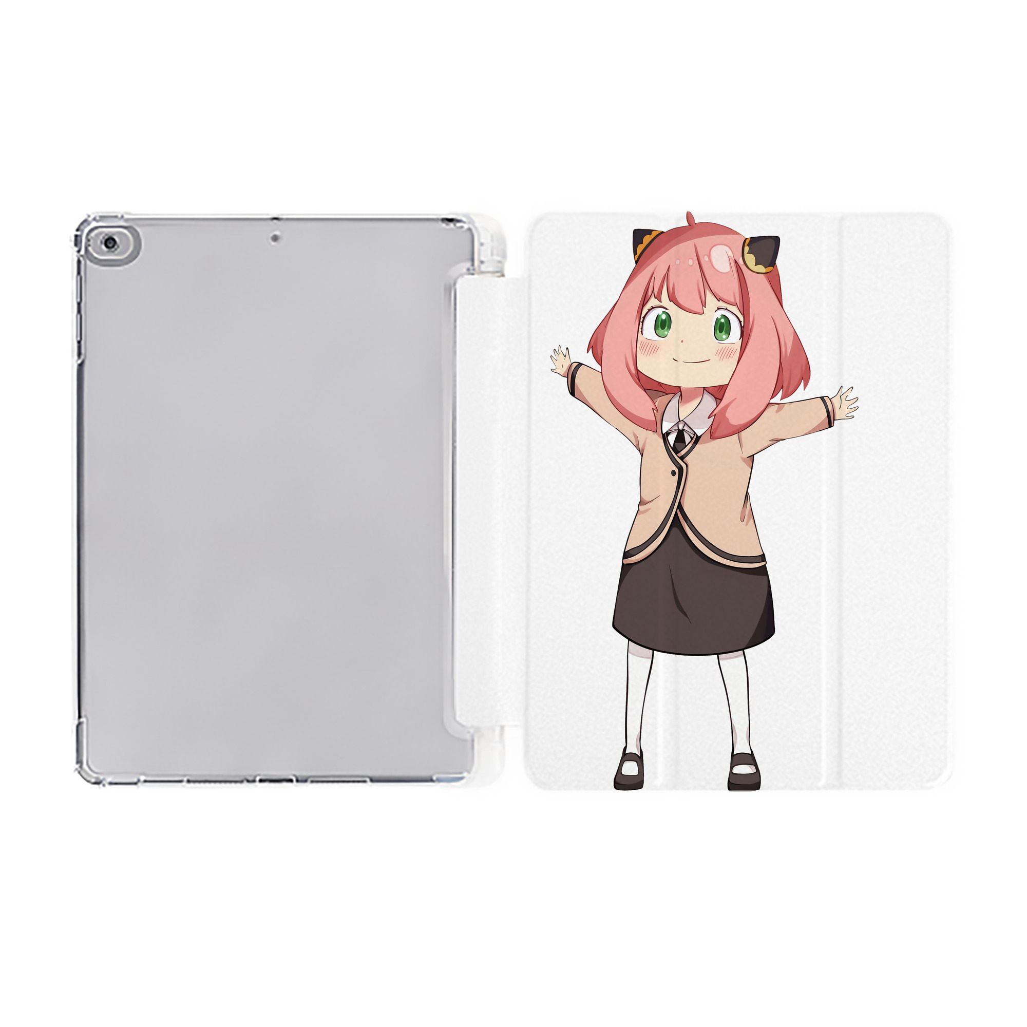 （画像用） SPY×FAMILY间谍家家酒 IPad ケース ペン収納付き 三つ折りスタンド PUレザー×シリコン 対応機種9.5/10.5/10.9インチ